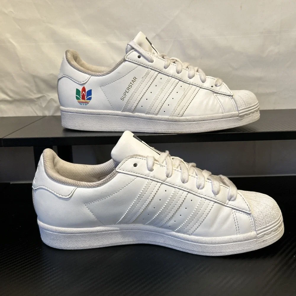 Adidas Superstar W Sneakers Shoes Trefoil‎ White Women's 9.5